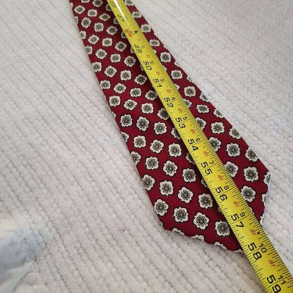 Polo By Ralph Lauren Vintage Men's Silk‎ Floral Necktie Red & White - Picture 7 of 7